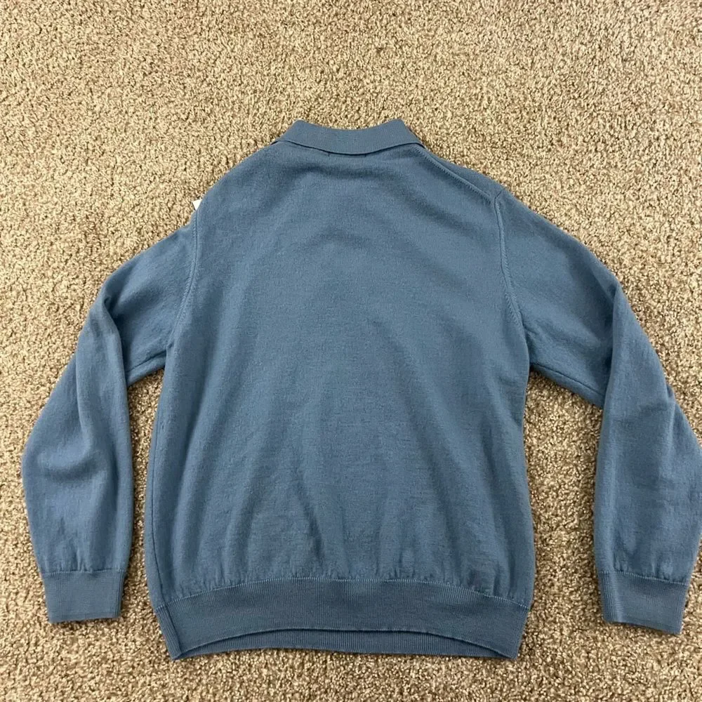 Vintage John Ashford Italian merino wool Collared Sweater men’s M